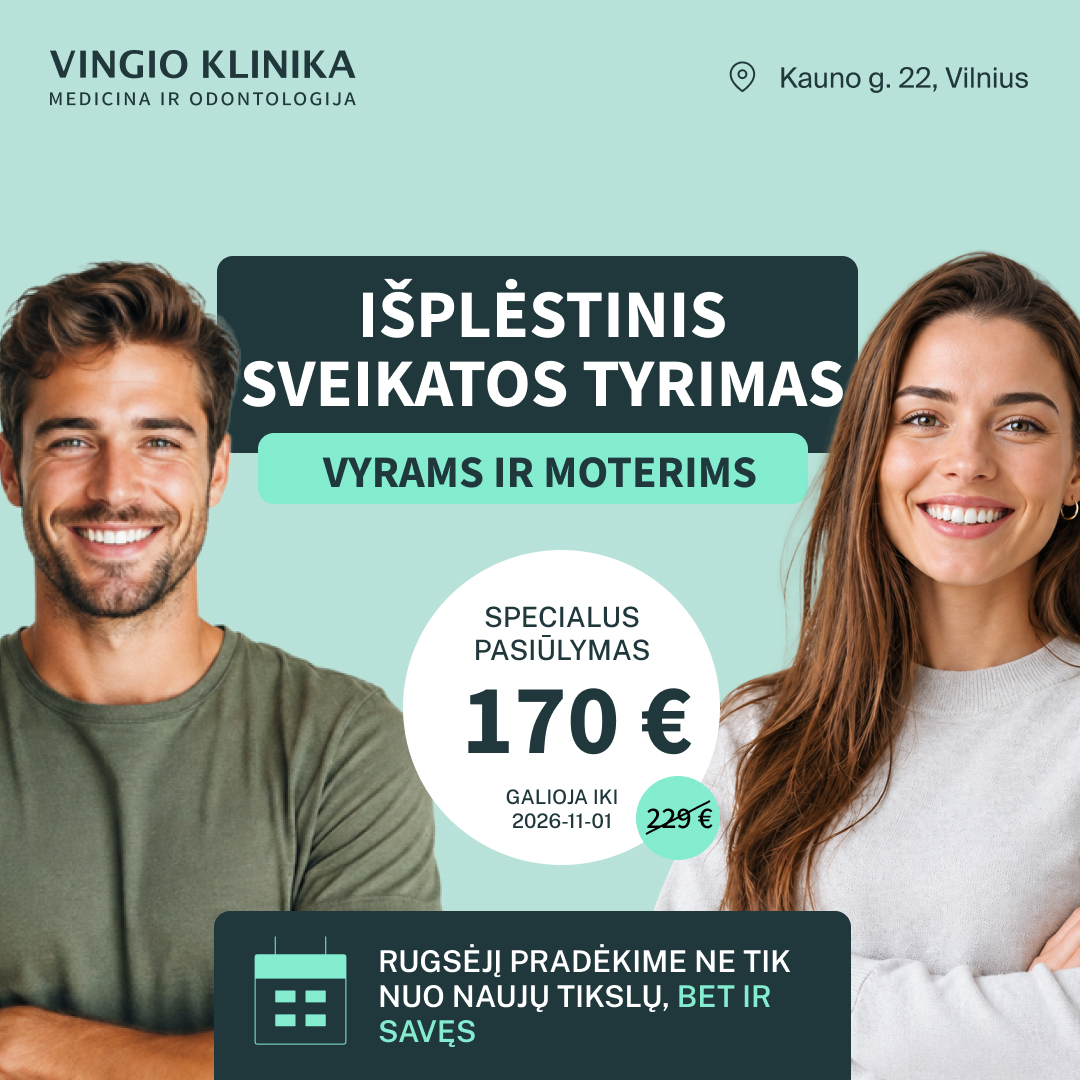 Išplėstinės sveikatos patikrinimo programos už 170 €!
